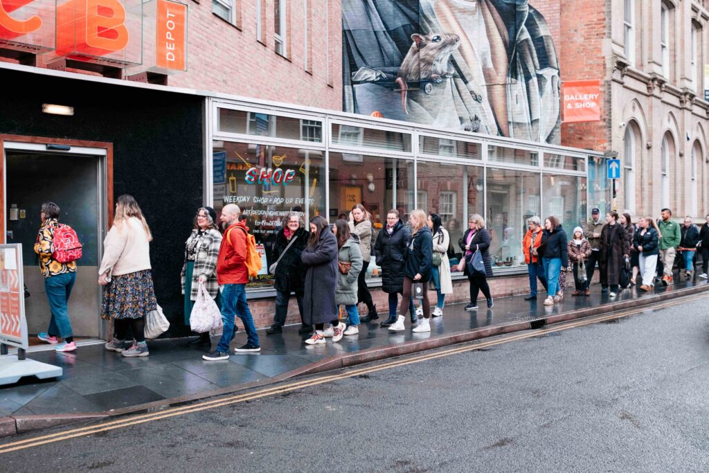 Midlands Makers queue to get into LCB